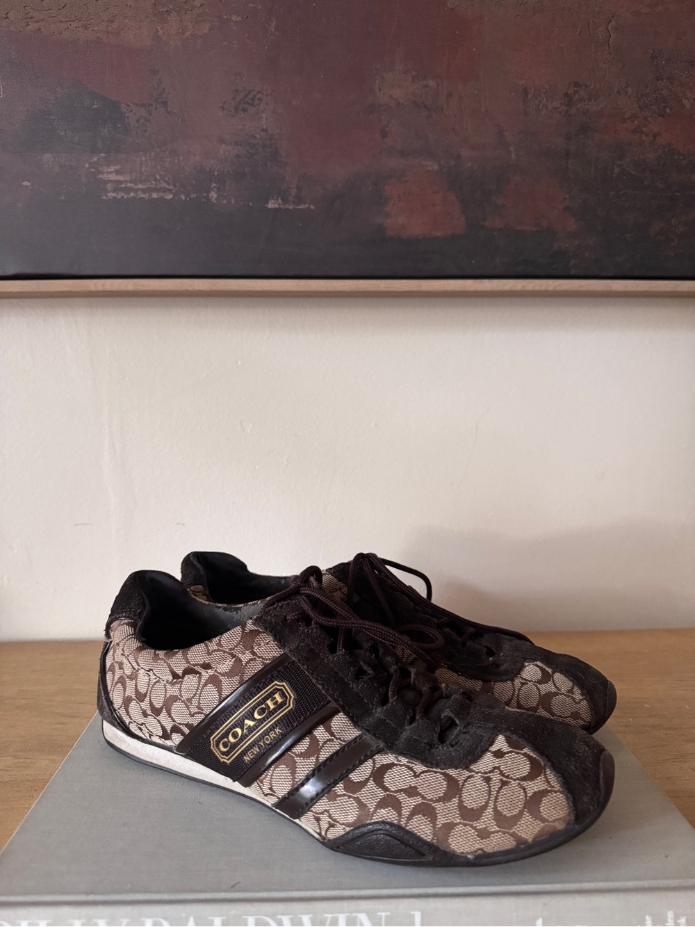 Coach Brown Signature Logo Sneakers - Size 8M